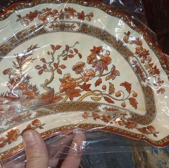 Antique CopeLand INDIA Tree Salad Platter